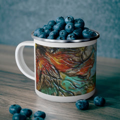 Enamel Campfire Mug - "Garden View"