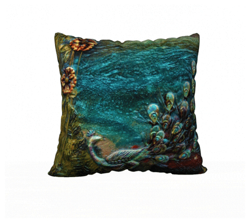 Velveteen Pillow Cover - "By the River" 22x22
