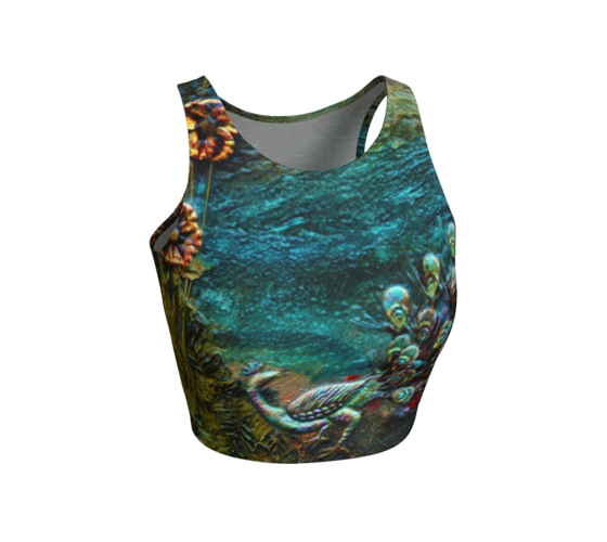 Athletic Crop Top - "By the River"
