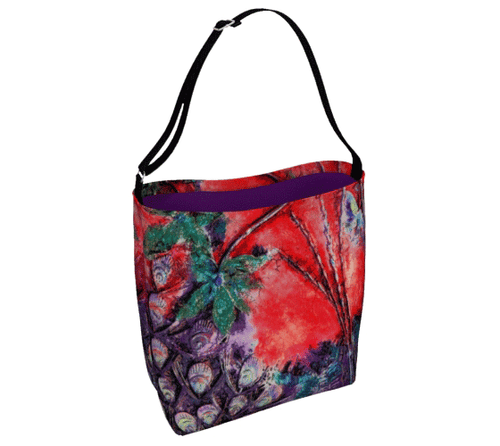 Day Tote - "Bliss-Full" Red/Purple