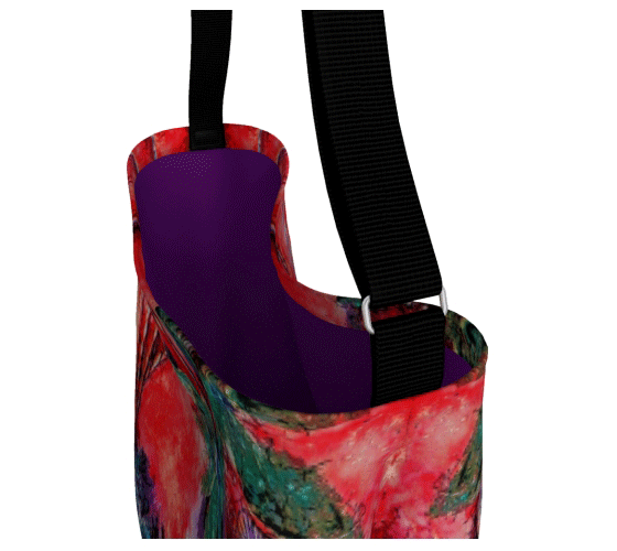 Day Tote - "Bliss-Full" Red/Purple
