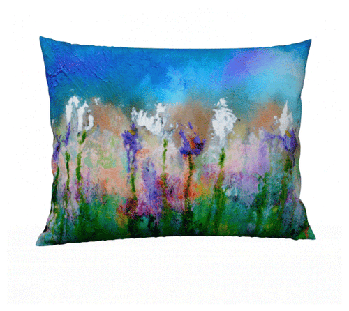 Velveteen Pillow Cover - "Something About Spring" 26x20