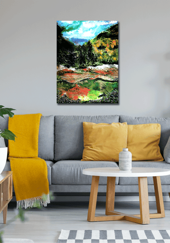 Metal Print - "By the River" 12x24